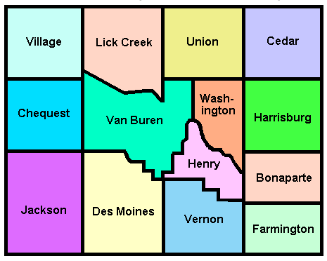 Van Buren Co Township Map