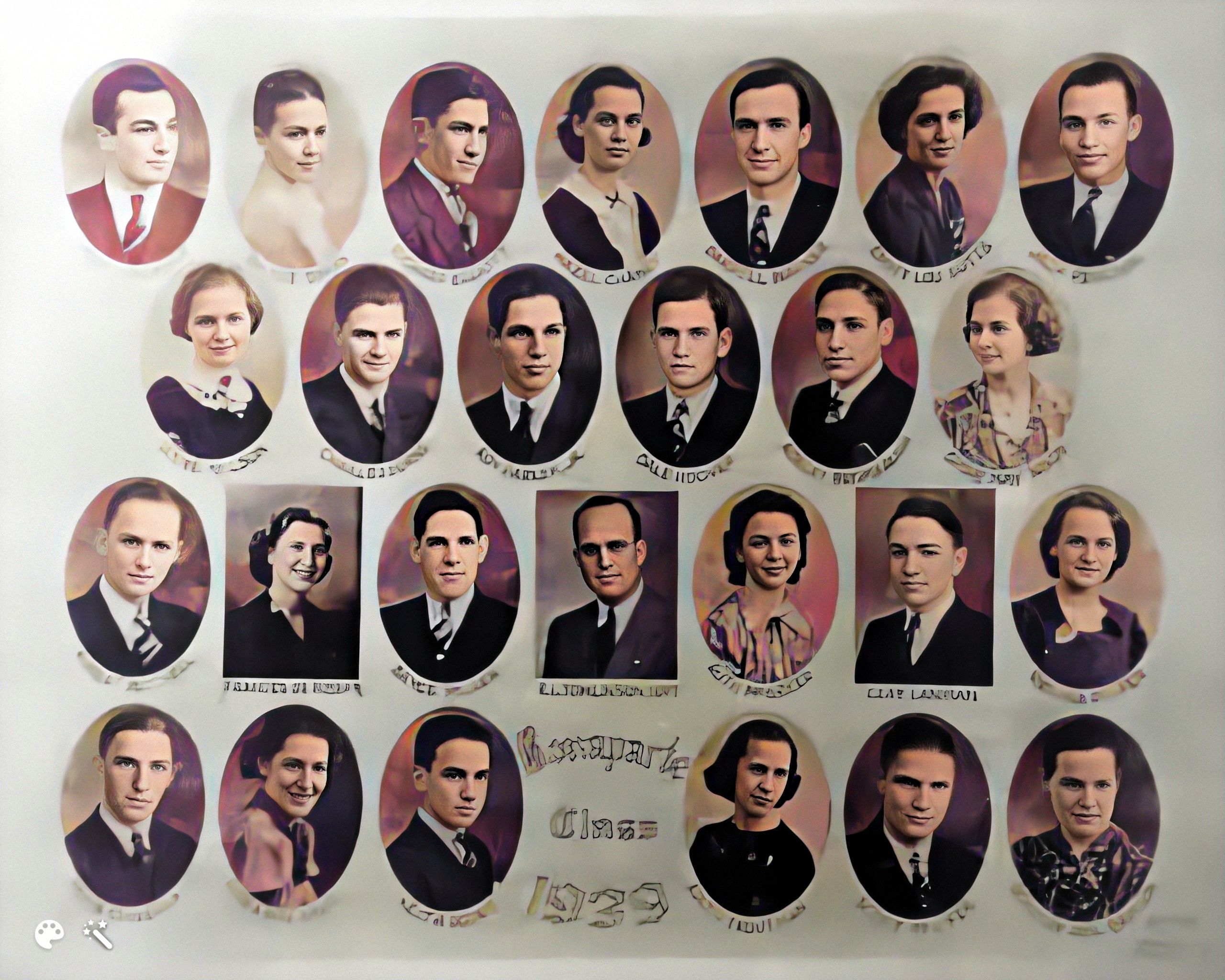Bonaparte High School Class of 1939 Colorized