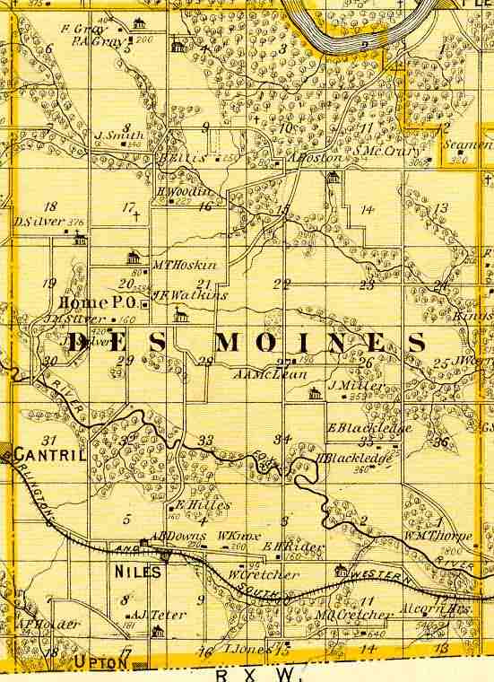 Iowa & Van Buren County Maps